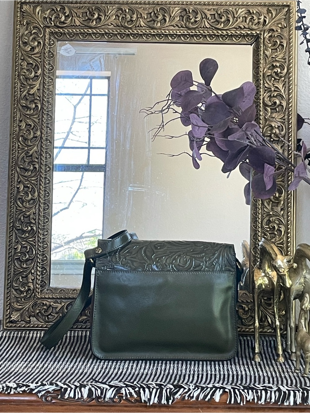 Patricia Nash Ilina Tooled Leather Bag | Equestrian Elegance Artisanal Luxe - Picture 6 of 16
